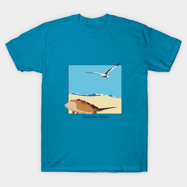 Horseshoe Crab and Seagull Beach Design Siesta Key, Florida Siesta